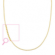 Kettingen van Stainless steel Roestvrij staal (RVS) ballchain Mix&Match Goud