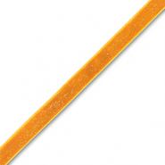 Lint van velvet Orange-silver glitter