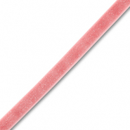 Lint van velvet Vintage pink-silver glitter
