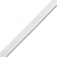 Lint van velvet White-silver glitter