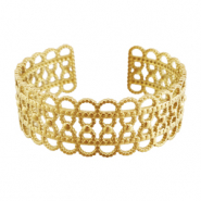 Armbanden van Stainless steel Roestvrij staal (RVS) bangle Gold