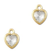 Hanger van Crystal glas heart Transparent-gold