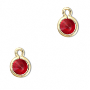 Hanger van Crystal glas round Red-gold