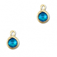 Hanger van Crystal glas round Blue-gold