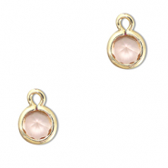 Hanger van Crystal glas round Peach-gold