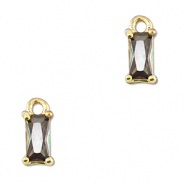 Hanger van Crystal glas rectangle Multicolor-gold