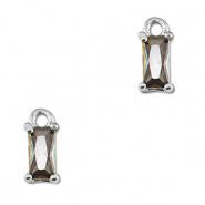 Hanger van Crystal glas rectangle Multicolor-silver