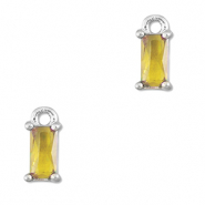 Hanger van Crystal glas rectangle Yellow-silver
