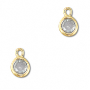 Hanger van Crystal glas round Transparent-gold