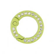 Gekleurde onderdelen voor sleutelhanger ring Green
