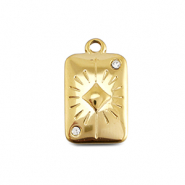 BY31&reg; Bedels van Stainless steel Roestvrij staal (RVS) card diamond Gold