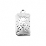 BY31&reg; Bedels van Stainless steel Roestvrij staal (RVS) card clover Silver