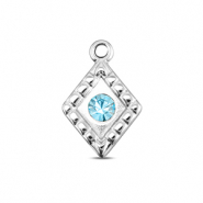 BY31&reg; Bedels van Stainless steel Roestvrij staal (RVS) rhombus Silver-aqua