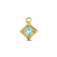 BY31&reg; Bedels van Stainless steel Roestvrij staal (RVS) rhombus Gold-aqua