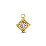 BY31&reg; Bedels van Stainless steel Roestvrij staal (RVS) rhombus Gold-light lilac
