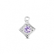 BY31&reg; Bedels van Stainless steel Roestvrij staal (RVS) rhombus Silver-light lilac