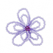 Bedels van Stainless steel Roestvrij staal (RVS) flower Lavender purple