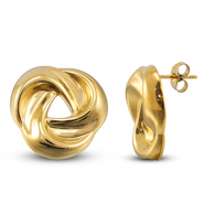 Oorbellen / oorstekers van Stainless steel Roestvrij staal (RVS) Gold