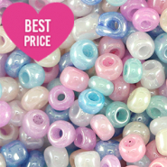 Rocailles 6/0 (4mm) Multicolour shiny pastel