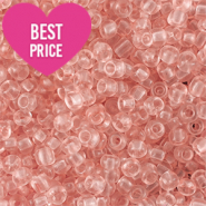 Rocailles 6/0 (4mm) Transparent light peach pink