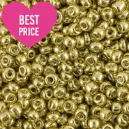 Rocailles 12/0 (2mm) Metallic shine yellow gold