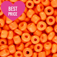 Rocailles 8/0 (3mm) Neon orange