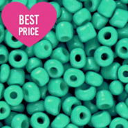 Rocailles 8/0 (3mm) Bright jade green