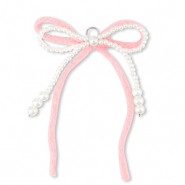 Statement hangers double bow White-pink