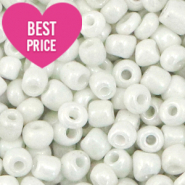 Rocailles 12/0 (2mm) Bright white pearl