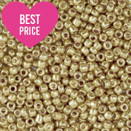 Rocailles 12/0 (2mm) Metallic shine gold champagne
