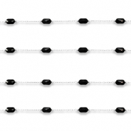 Benodigdheden van Stainless steel Roestvrij staal (RVS) jasseron oval Silver-black