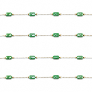 Benodigdheden van Stainless steel Roestvrij staal (RVS) jasseron oval Gold-green