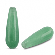 Kralen natuursteen kwarts drop Green