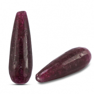 Kralen natuursteen kwarts drop Berry wine red