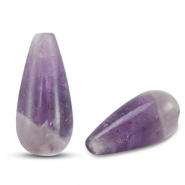 Kralen natuursteen amethist drop Purple
