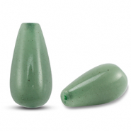 Kralen natuursteen kwarts drop Green