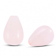 Kralen natuursteen kwarts drop Light pink
