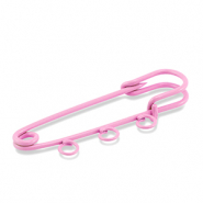 Gekleurde onderdelen ornamental pin met 3 ogen Pink
