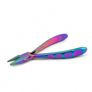 Beadsmith Chroma zijkniptang met veer Rainbow Titanium
