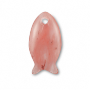 Hangers van natuursteen kwarts fish Transparent coral red