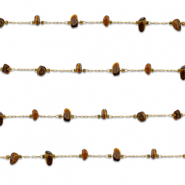 Benodigdheden van Stainless steel Roestvrij staal (RVS) jasseron tijgeroog irregular Gold-golden brown