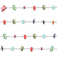 Benodigdheden van Stainless steel Roestvrij staal (RVS) jasseron irregular Silver-multicolour