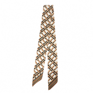 Bandana sjaal with rectangle White-light brown-brown