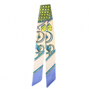 Bandana sjaal with vibrant print Light salmon pink-yellow-purple