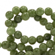 Natuursteen kralen serpentijn 6mm c green