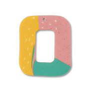 Hangers van polymeer square Green-pink-ochre yellow