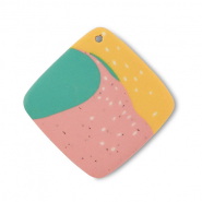 hangers van polymeer rhombus Green-pink-ochre yellow
