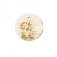 hangers van polymeer round Off white-beige-gold