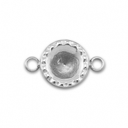 BY31&reg; Tussenstuk van Stainless steel Roestvrij staal (RVS) met setting voor SS29 puntsteen Silver