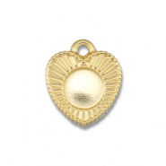BY31&reg; Bedels van Stainless steel Roestvrij staal (RVS) met setting voor SS34 flatback Gold